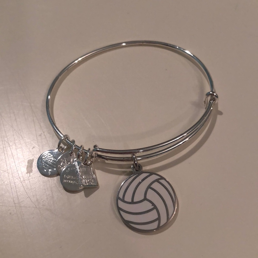 Alex and Ani silver volleyball charm bracelet